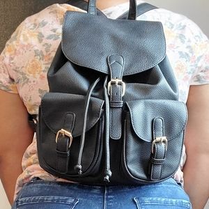 Faux Leather Backpack